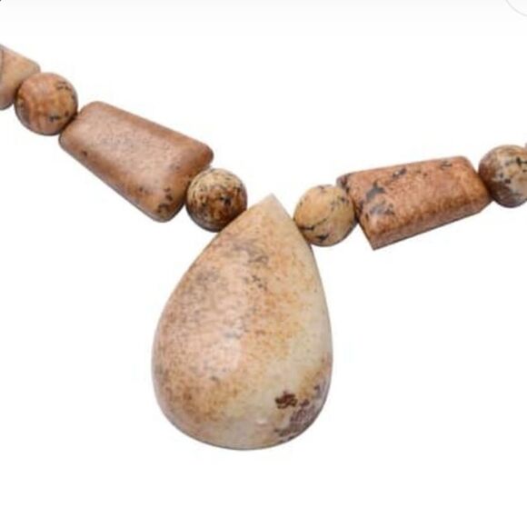 Picture Jasper Beaded Tribal Necklace - Picture 5 of 14